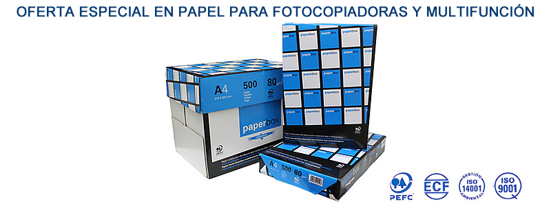 Oferta especial en papel de fotocopiadora y equipo multifunción