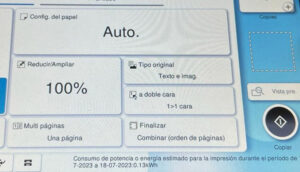 Consumo de energía en impresión